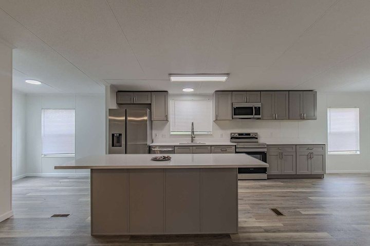 Remodeled kitchen with island at 21614 43rd Dr, Lake City, FL
